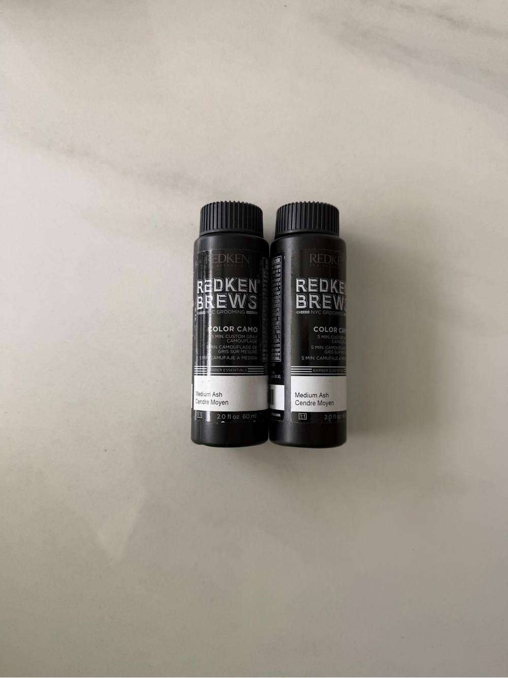 2 Redken Brews Color Camo Medium Ash Hair Color for Men - Gray